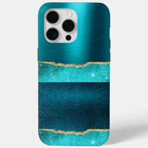 Turquoise Glans Koel Goud Design Hoes