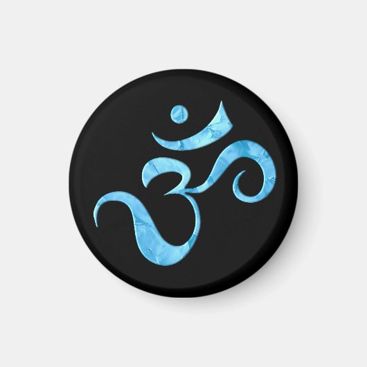 Turquoise Glans Om Magneet (Voorkant)