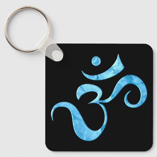 Turquoise Glans Om Sleutelhanger (Voorkant)