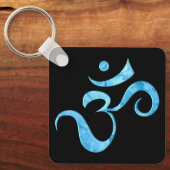 Turquoise Glans Om Sleutelhanger (Voorkant)