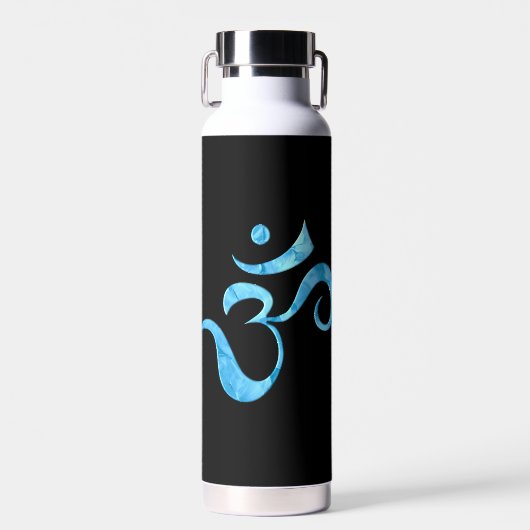 Turquoise Glans Om Waterfles (Voorkant)
