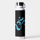 Turquoise Glans Om Waterfles (Achterkant)