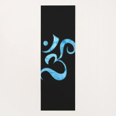 Turquoise Glans Om Yogamat (Achterkant)