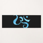 Turquoise Glans Om Yogamat (Voorkant (horizontaal))