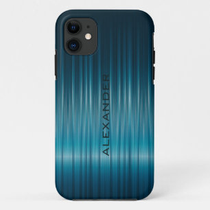 Turquoise glanzende koolstofvezel look Case-Mate iPhone case