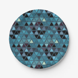 Turquoise Glas in lood Mosaic Southwest Papieren Bordje