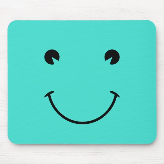 Turquoise Glimlach Muismat (Voorkant)
