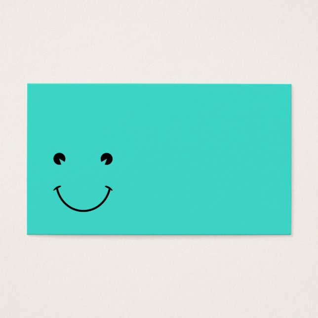 Turquoise Glimlach Visitekaartje (Voorkant)
