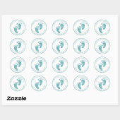 Turquoise Glitter Baby Feet Sticker | Gepersonalis (Vel)