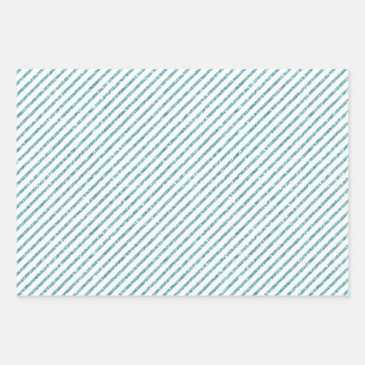 Turquoise Glitter Baby Voeten Wrapping Paper Sheet (Voorkant 2)