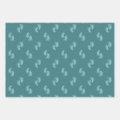 Turquoise Glitter Baby Voeten Wrapping Paper Sheet (Voorkant)