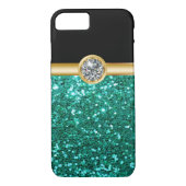 Turquoise Glitter Bling Case-Mate iPhone Case (Achterkant)