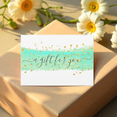 Turquoise Glitter Business Cadeft Certificate