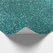 Turquoise glitter cadeaupapier (Hoek)