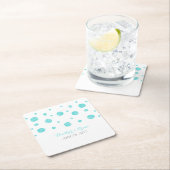Turquoise Glitter Confetti Paper Onderzetters (Insitu)