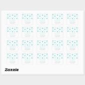 Turquoise Glitter Confetti Save the Date Stickers (Vel)