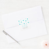 Turquoise Glitter Confetti Save the Date Stickers (Envelop)