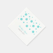 Turquoise Glitter Confetti Wedding Paper Napkins Servetten (Hoek)