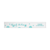 Turquoise Glitter Confetti Wrap rond label (Individueel)