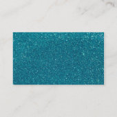 Turquoise glitter en Aqua Bokeh Anchor Visitekaartje (Achterkant)
