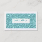 Turquoise glitter en Sparkles Green Accidents Visitekaartje (Voorkant)