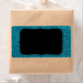 Turquoise Glitter Etiket (Insitu)