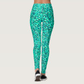Turquoise Glitter Leggings (Achterkant)