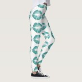Turquoise Glitter Lips #2 Leggings (Rechts)