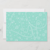 Turquoise Glitter Ondergoed Bruidsfeest Uitnodigin Kaart (Achterkant)