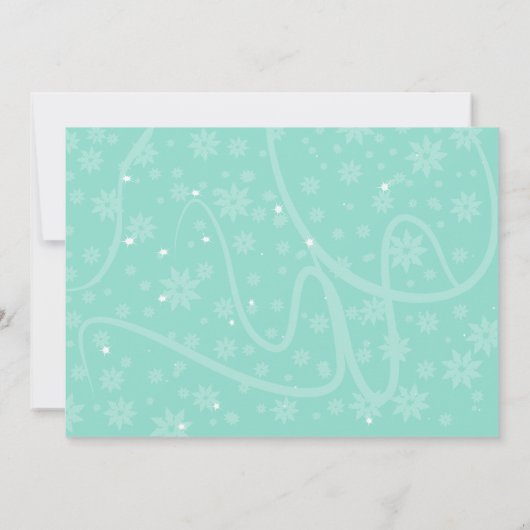 Turquoise Glitter Ondergoed Bruidsfeest Uitnodigin Kaart (Achterkant)