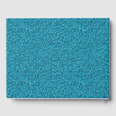 Turquoise Glitter Silver Bling Wedding Guest Book Gastenboek (Achterkant)