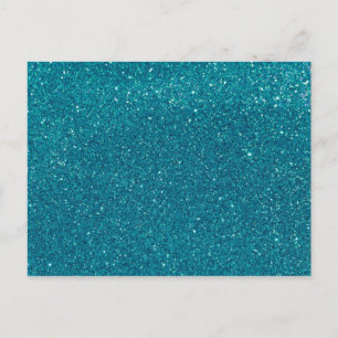 Turquoise Glitter Sparkles Briefkaart