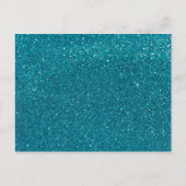 Turquoise Glitter Sparkles Briefkaart (Voorkant)