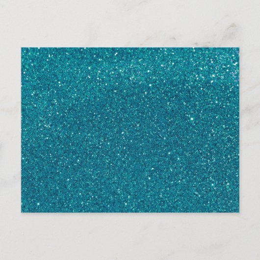 Turquoise Glitter Sparkles Briefkaart (Voorkant)