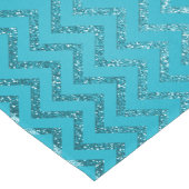 Turquoise Glitter Stripes Kerstmis Korte Tafelloper (Hoek)