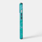 Turquoise Glitters iPhone 15 Case (Linkerkant)
