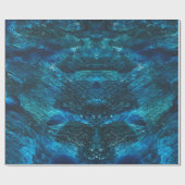 Turquoise Glittery Brusstrokes Cadeaupapier (Vlak)