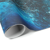 Turquoise Glittery Brusstrokes Cadeaupapier (Rol Hoek)