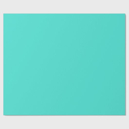 Turquoise Glossy Wrapping Paper Cadeaupapier (Vlak)