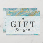 Turquoise Gold Agate Stone Geode Certificate Kaart (Voorkant / Achterkant)