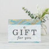 Turquoise Gold Agate Stone Geode Certificate Kaart (Staand voorkant)