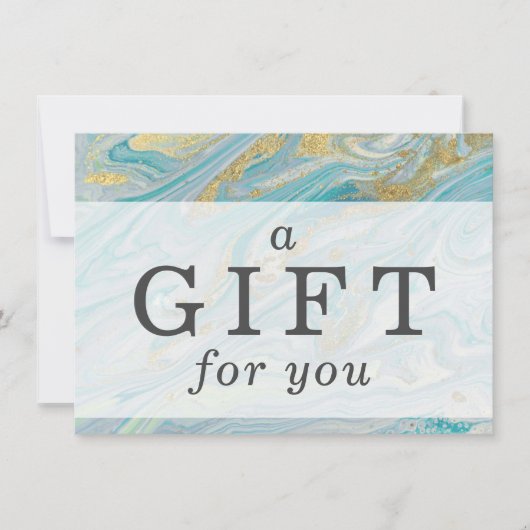 Turquoise Gold Agate Stone Geode Certificate Kaart (Voorkant)