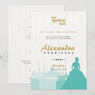 Turquoise & Gold Arabian Quinceañera Foto