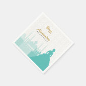 Turquoise & Gold Arabian Quinceañera Servet (Hoek)