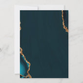 Turquoise & Gold begrafenis vieren van het leven Kaart (Achterkant)