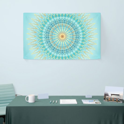 Turquoise Gold Boho Mandala Spandoek (Beurs)