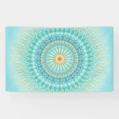 Turquoise Gold Boho Mandala Spandoek (Horizontaal)