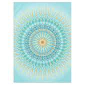 Turquoise Gold Boho Mandala Tafelkleed (Voorkant)
