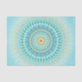 Turquoise Gold Boho Mandala Tissuepapier (Voorkant)
