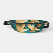 Turquoise Gold Boho Popular Leaves Collectie Heuptasje (Voorkant)